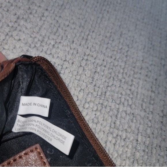 NY&C Wristlet Wallet Brown and black faux leather - NWT - Picture 7 of 12